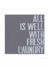 Fresh Laundry I Wall Poster Grey 75x75x3.5centimeter