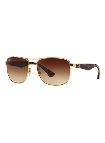 Men's Full Rim Square Sunglasses - Lens Size: 57 mm