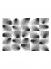 Gradient Grays II Poster Black/White