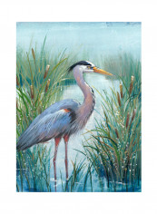 Marsh Heron I Poster Multicolour