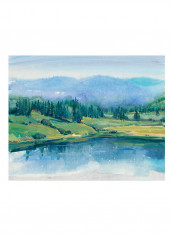 Mountain Lake II Poster Multicolour
