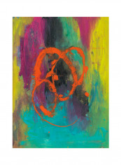 Orange Graffiti II Poster Multicolour