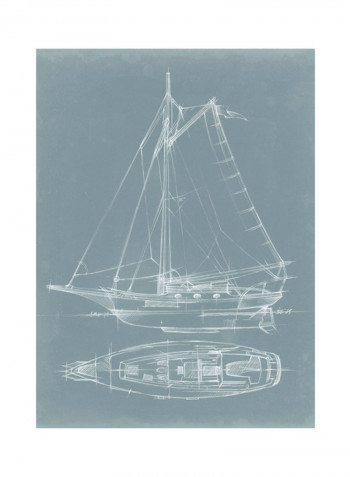 Yacht Sketches IV Poster Multicolour