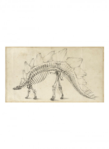 Dinosaur Study III Poster Black/White