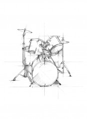 Drum Sketch Poster Black/White reviews Drum Sketch Poster Black/White