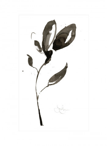 Solitary Sumi-E I Poster Green