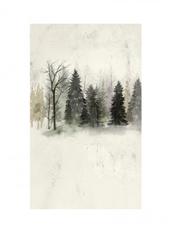 Textured Treeline II Poster Multicolour