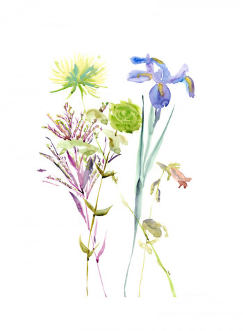 Watercolour Floral Study II Poster Multicolour