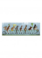 Mutley Crew On Tandem Poster Multicolour