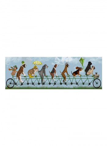 Mutley Crew On Tandem Poster Multicolour