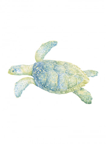 Tranquil Sea Turtle II Poster Green