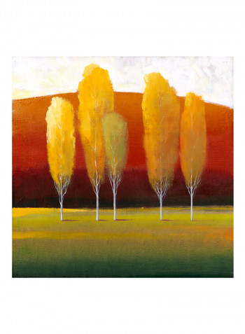 Glowing Trees II Poster Green