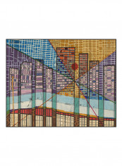 Modern Map Of Detroit Poster Multicolour