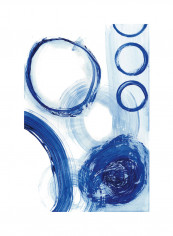 Blue Circle Study III Poster Blue