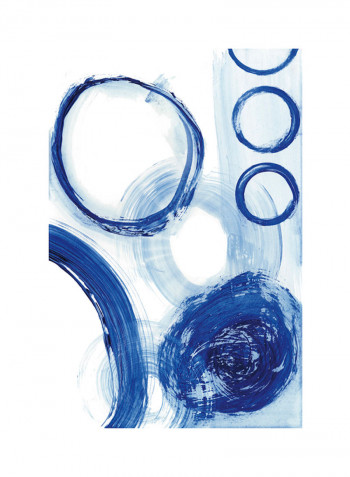 Blue Circle Study III Poster Blue