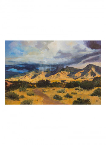 Desert Mountain Light Poster Multicolour