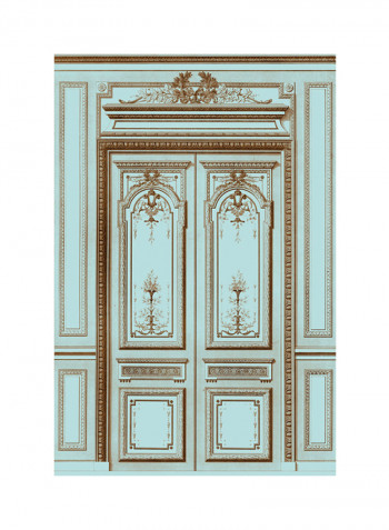 French Salon Doors I Poster Blue