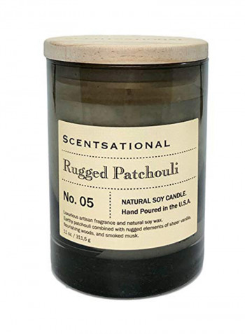 Rugged Patchouli Scented Candle Off White 7x5.1x3.6inch
