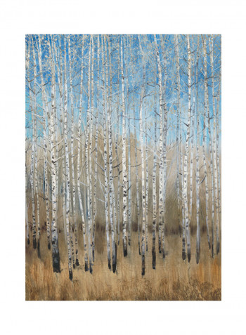Dusty Blue Birches II Poster Multicolour