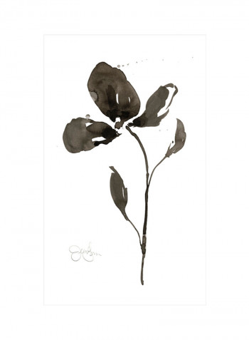 Solitary Sumi-E II Poster Green