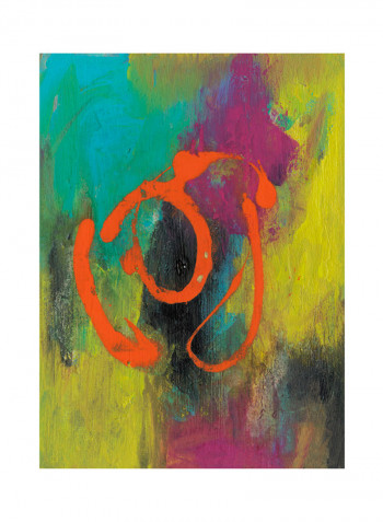 Orange Graffiti I Poster Multicolour