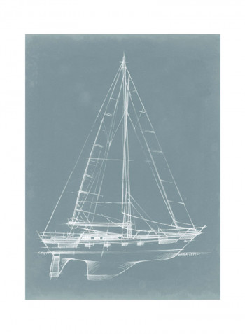 Yacht Sketches II Poster Multicolour