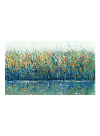Wildflower Reflection I Poster Blue/Green
