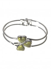 925 Sterling Silver Connemara Marble Studded Bracelet