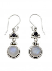 925 Sterling Silver Misty Moon Earrings