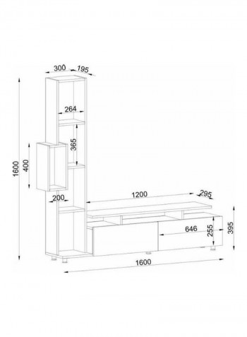 Levi Modern Tv Unit Multicolour