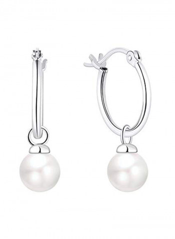White Shell Pearl 925 Sterling Silver Earrings