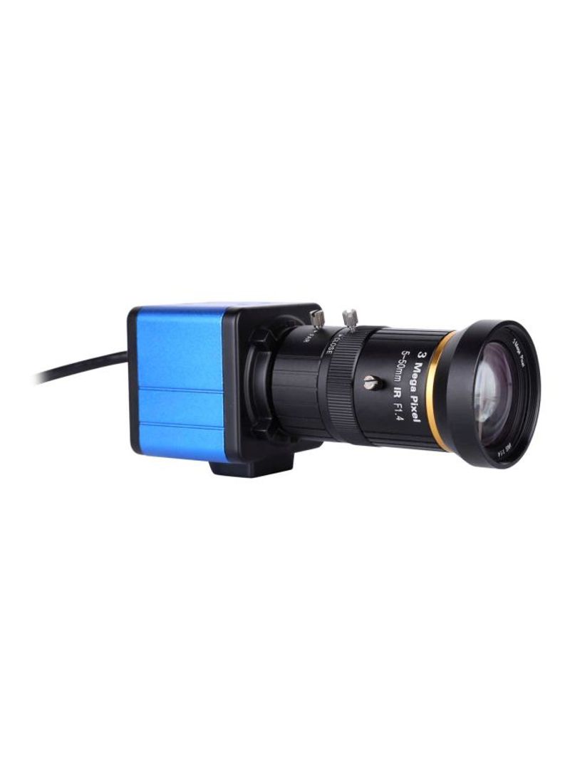 1080P HD Webcam With Microphone 12.6x5x5centimeter Blue/Black