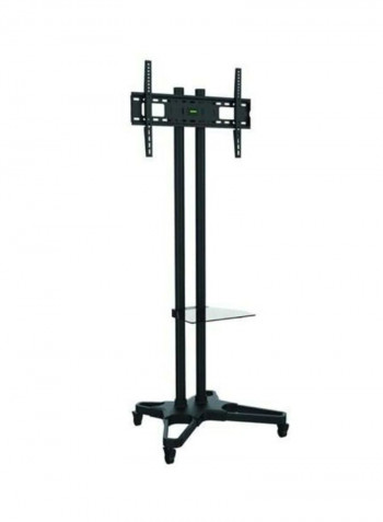 Television Floor Stand Steel, 37 inches to 70 inches loading capacity Wheels with break Black