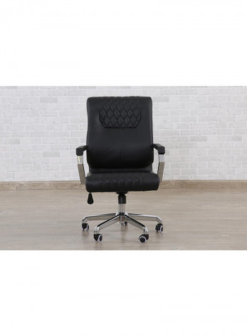 Triangle Office Chair Black/Silver 63x73x97cm