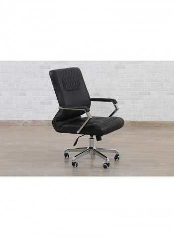 Triangle Office Chair Black/Silver 63x73x97cm
