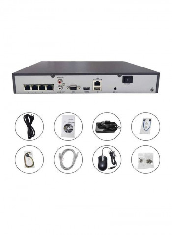4-Channel 4K Plug And Play UHD Network Video Recorder With PoE 320x240x48cm Black