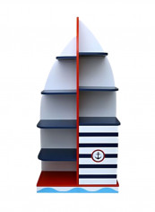 Dunkirk Book Case For Kids White/Blue/Red 34x171x80centimeter