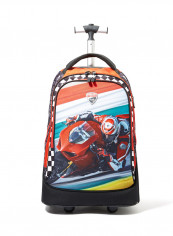 Boys Corse Big Wheels Trolley Backpack 19.2 Inch متعدد الألوان