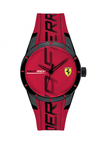Men's Red Rev Silicone Analog Wrist Watch 840028