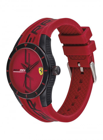Men's Red Rev Silicone Analog Wrist Watch 840028