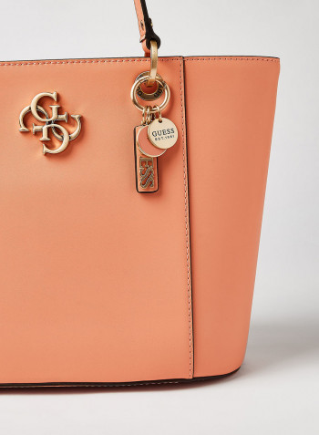 Noelle Small Elite Tote Bag Coral