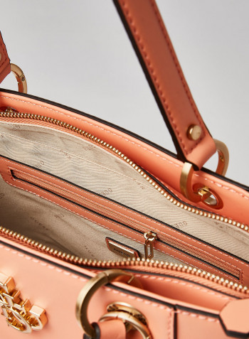 Noelle Small Elite Tote Bag Coral