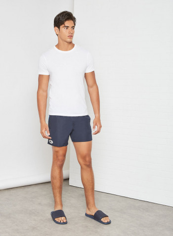 Logo Drawstring Swim Shorts Blue/White/Yellow