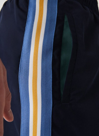 Logo Drawstring Swim Shorts Blue/White/Yellow
