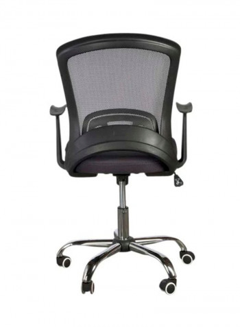 Enkel Low Back Chair Black/Silver 49x49centimeter