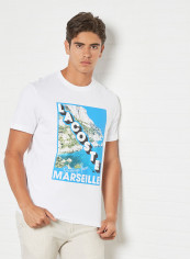 Landscape Print Cotton T-Shirt White/Ibiza reviews Landscape Print Cotton T-Shirt White/Ibiza