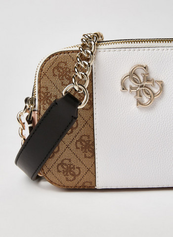 Noelle Crossbody Camera Bag Latte Multi