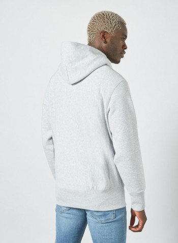 Reverse Weave Hoodie Grey