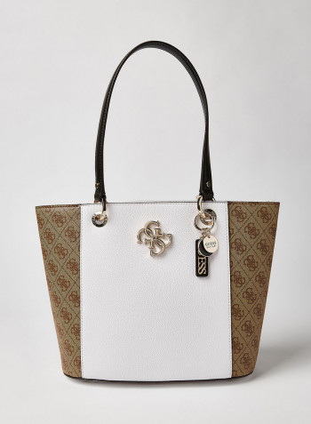 Noelle Small Elite Tote Latte Multi