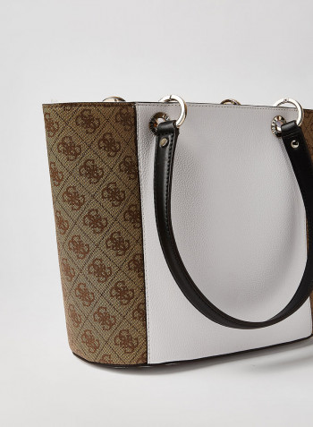 Noelle Small Elite Tote Latte Multi